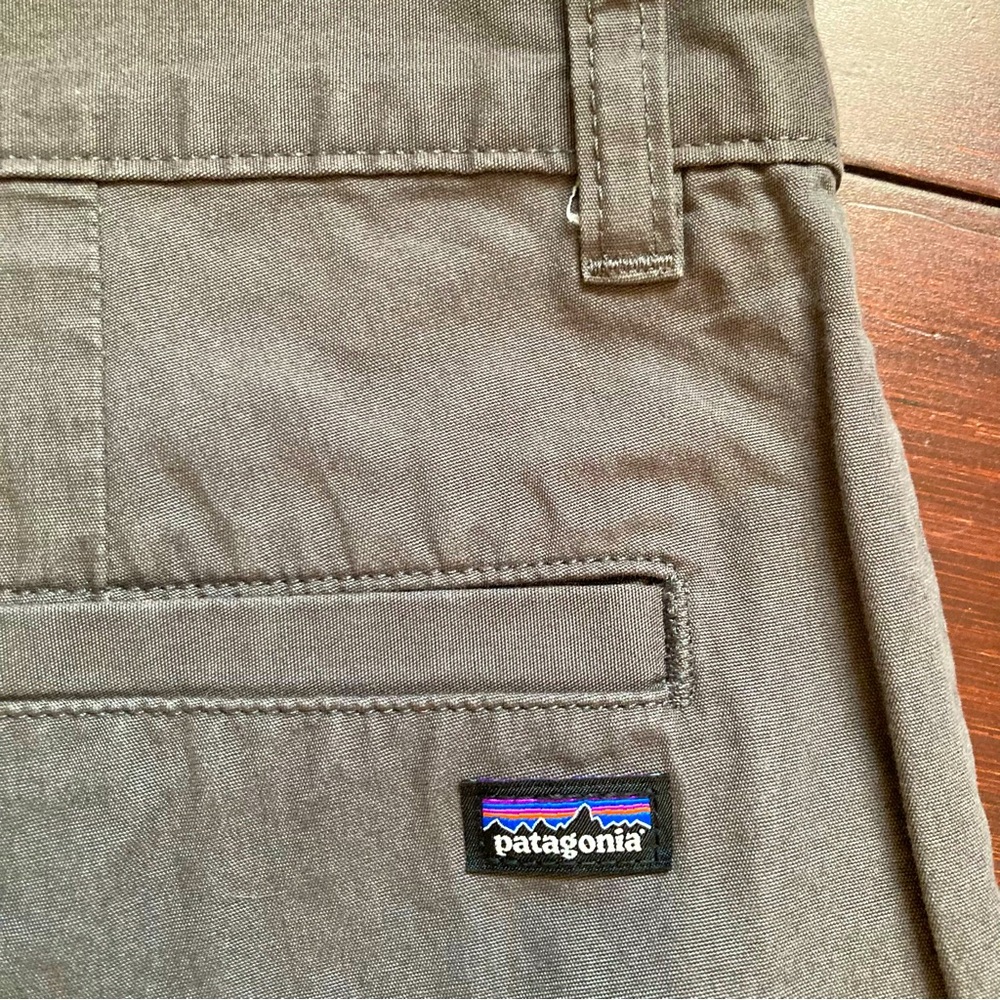 Patagonia Men's Gray Organic Cotton Chino Flat Front Shorts Size 34 STY 57726